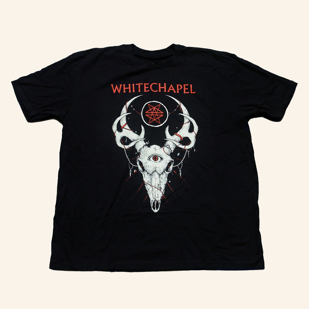 Whitechapel Merch Deer Skull Black T-Shirt Christmas Gifts For Husband Whitechapel Merch Deer Skull Black T-Shirt Christmas Gifts For Husband