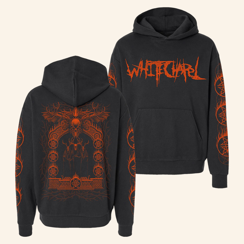 Whitechapel Merch Flaming Hoodie Whitechapel Hoodie Husband Christmas Gift Ideas