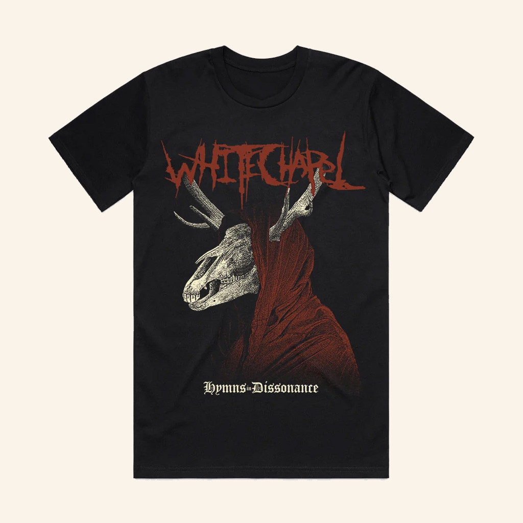 Whitechapel Merch Hooded Skull Black T-Shirt Christmas Gift Ideas For Dad
