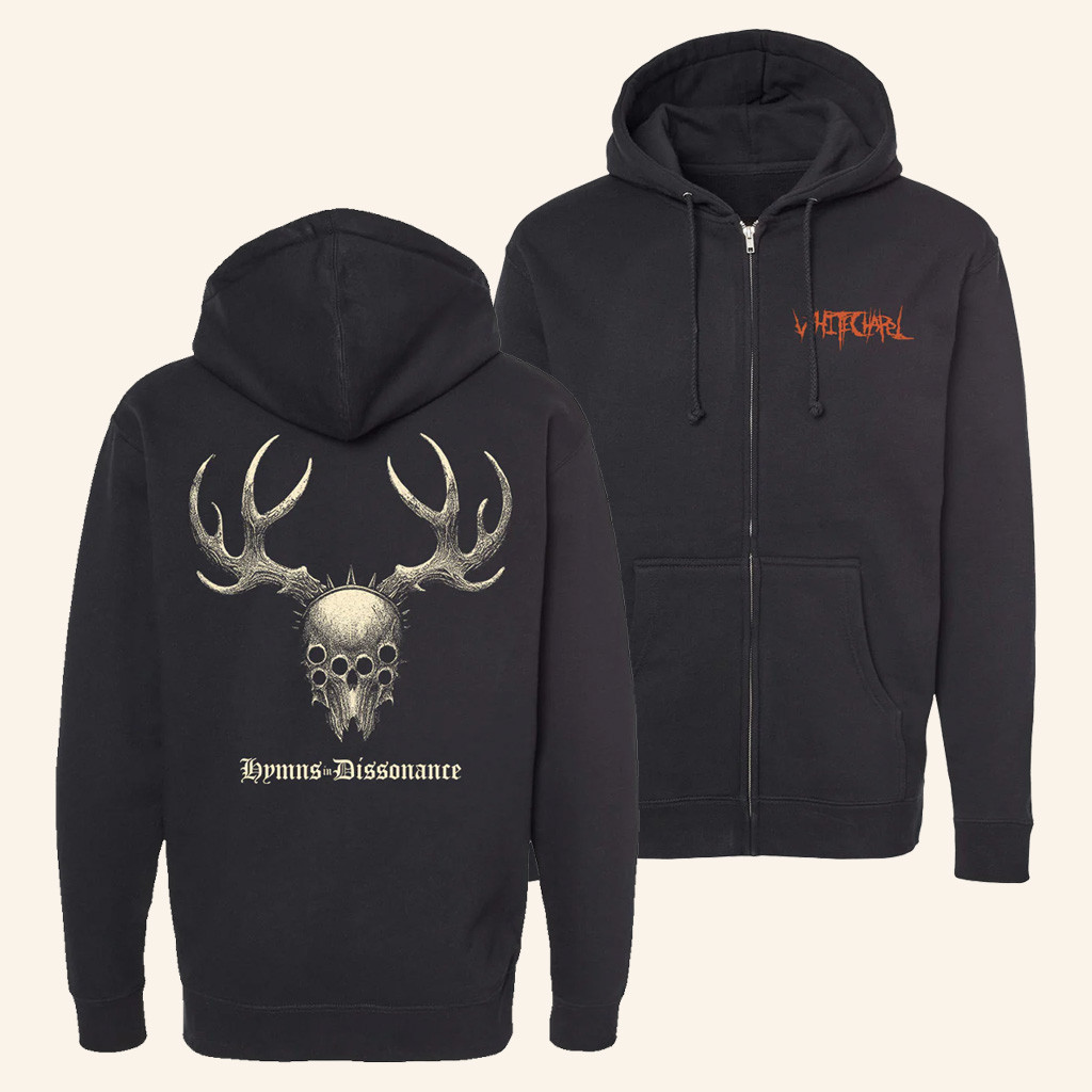 Whitechapel Merch Hymns Black Zip Up Hoodie Christmas Presents For Him Whitechapel Merch Hymns Black Zip Up Hoodie Christmas Presents For Him
