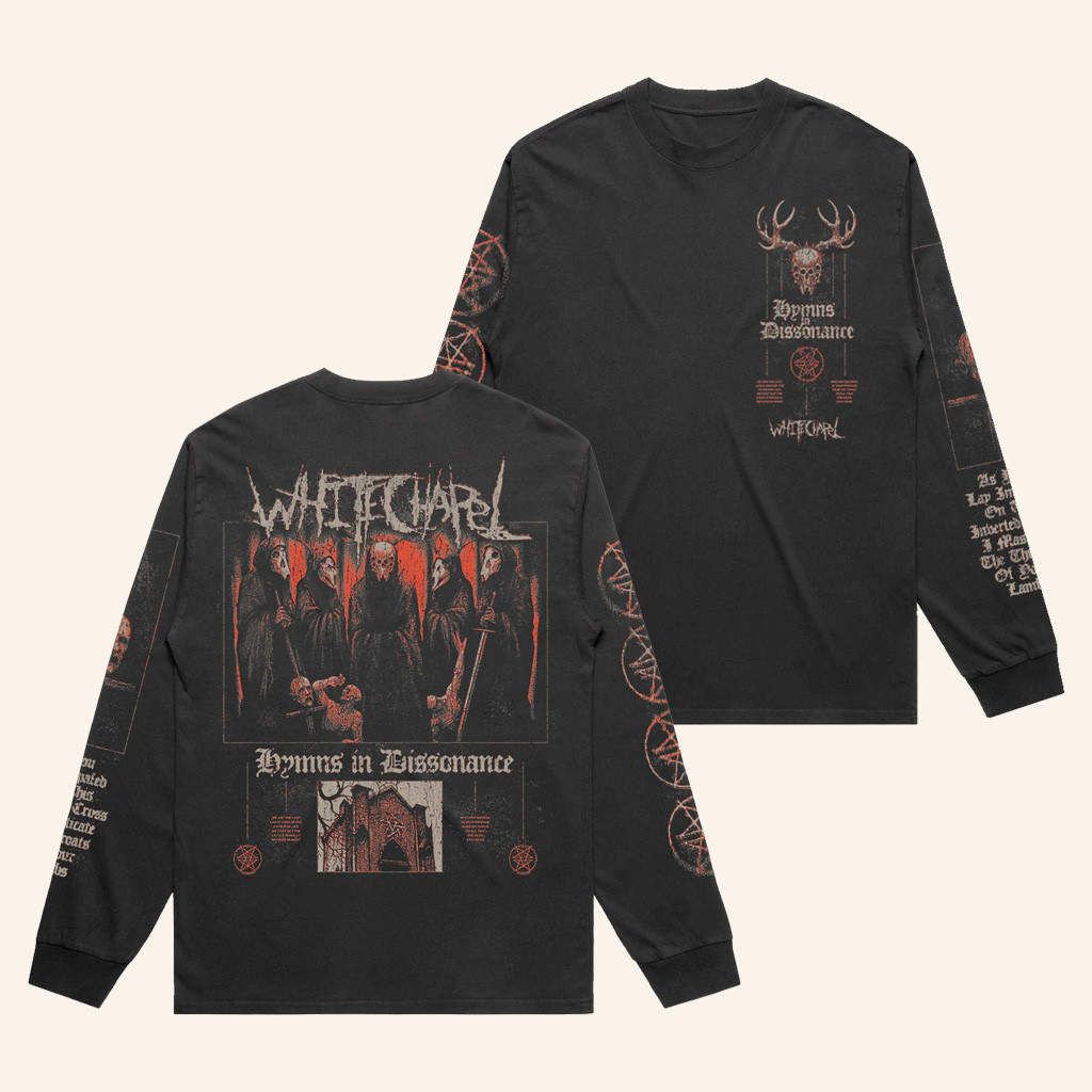 Whitechapel Merch Inverted Cross Black Long Sleeve Shirt Hymns Of Dissonance Shirt Dad Gifts Whitechapel Merch Inverted Cross Black Long Sleeve Shirt Hymns Of Dissonance Shirt Dad Gifts