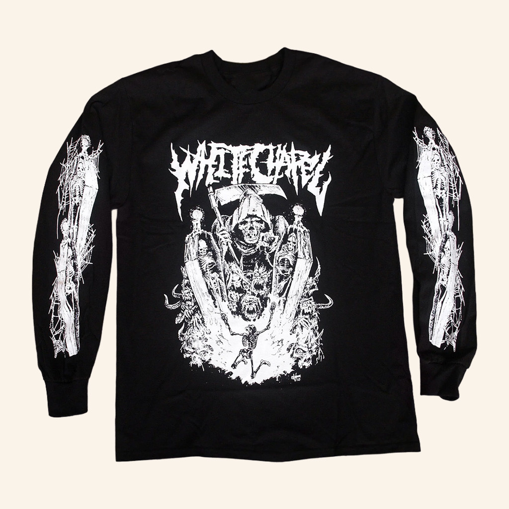 Whitechapel Merch Valley Of Death Black Long Sleeve T-Shirt Gift Ideas For Father