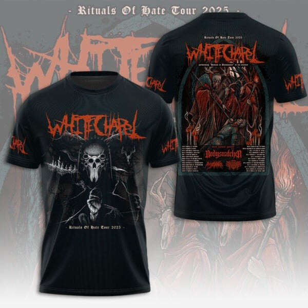 Whitechapel Merchandise Deathcore Band Wolrd Tour 2025 T-Shirt Gifts For Music Lovers