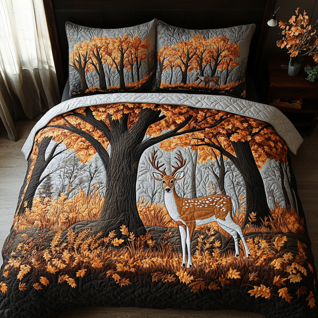 Whitetail Woods Quilted Bedding Set Best Comforter Sets Autumn Gifts For Friends