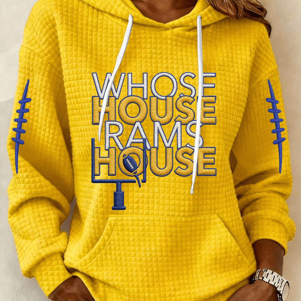 Whose House Rams House Hoodie Football Merch Los Angeles Rams Gears