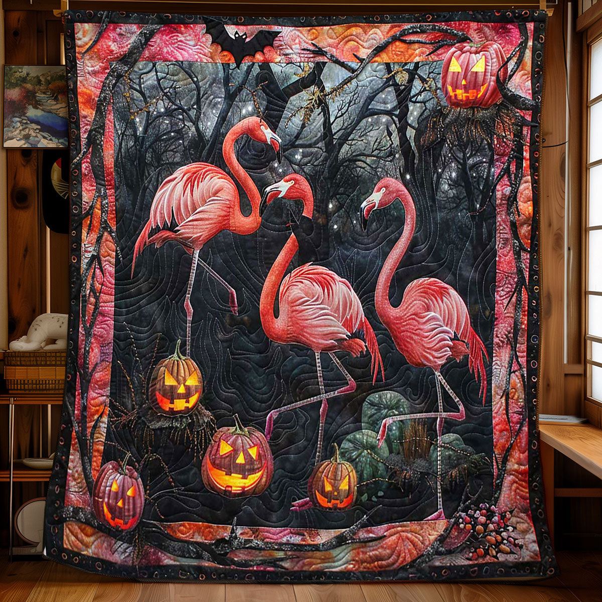 Wicked Flamingo Nest Quilt Ultra-Soft Quilt Blanket for Hotel-Like Experience