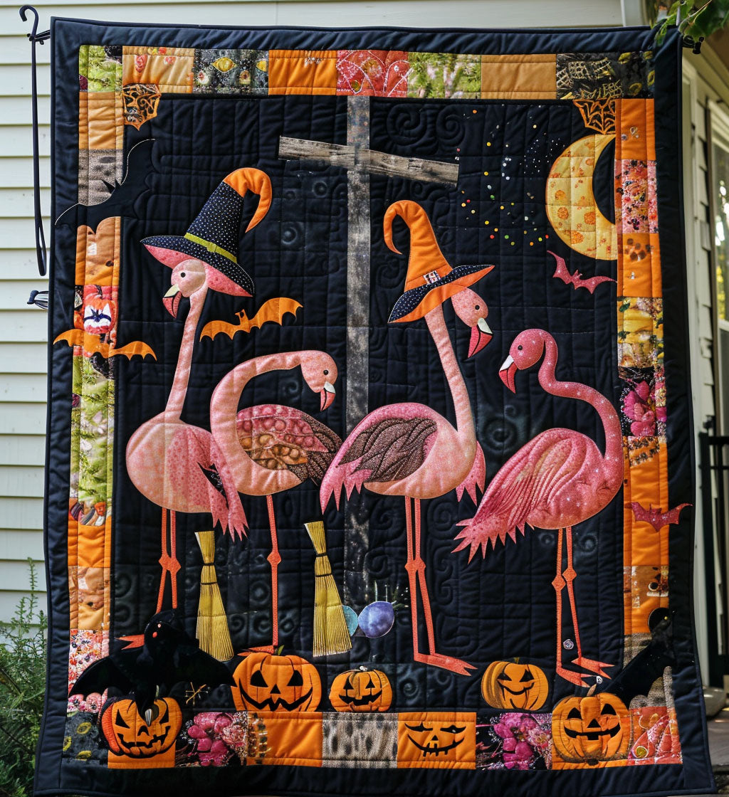 Wicked Flamingos Quilted Blanket Flamingo Gifts For Ladies