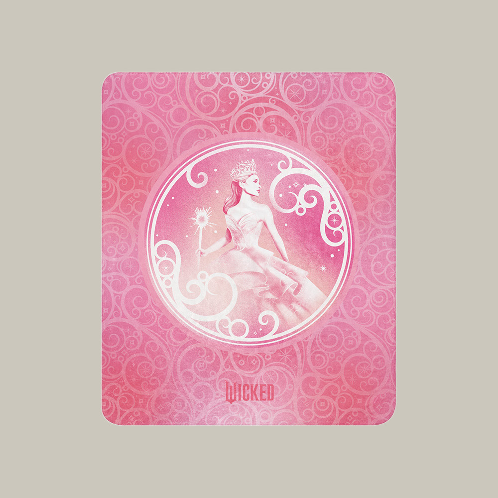 Wicked Glinda Magic Sherpa Blanket AMC Wicked Merch Cool Gifts For Glinda Fans