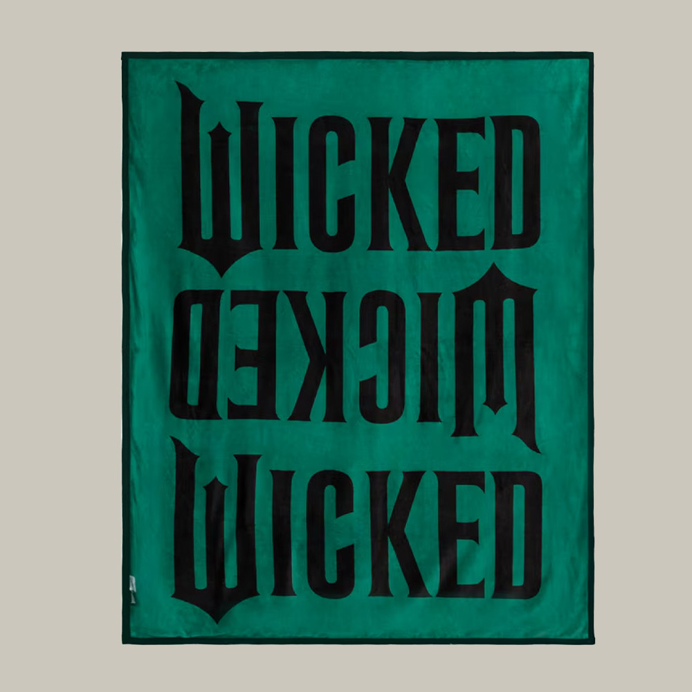 Wicked Logo Plush Blanket AMC Wicked Merch Wicked Broadway Wizard Of Oz Fan Gifts