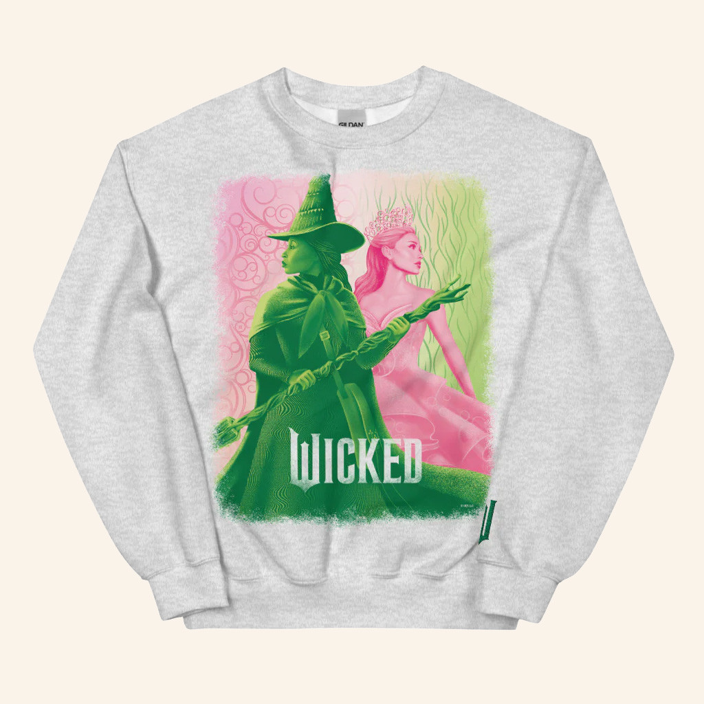 Wicked Merch Elphaba And Glinda Sweatshirt Birthday Gifts For Sisters Wicked Merch Elphaba And Glinda Sweatshirt Birthday Gifts For Sisters