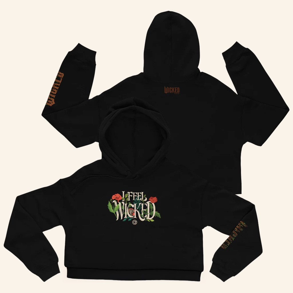 Wicked Merch I Feel Wicked Cropped Hoodie Birthday Gifts For Wife