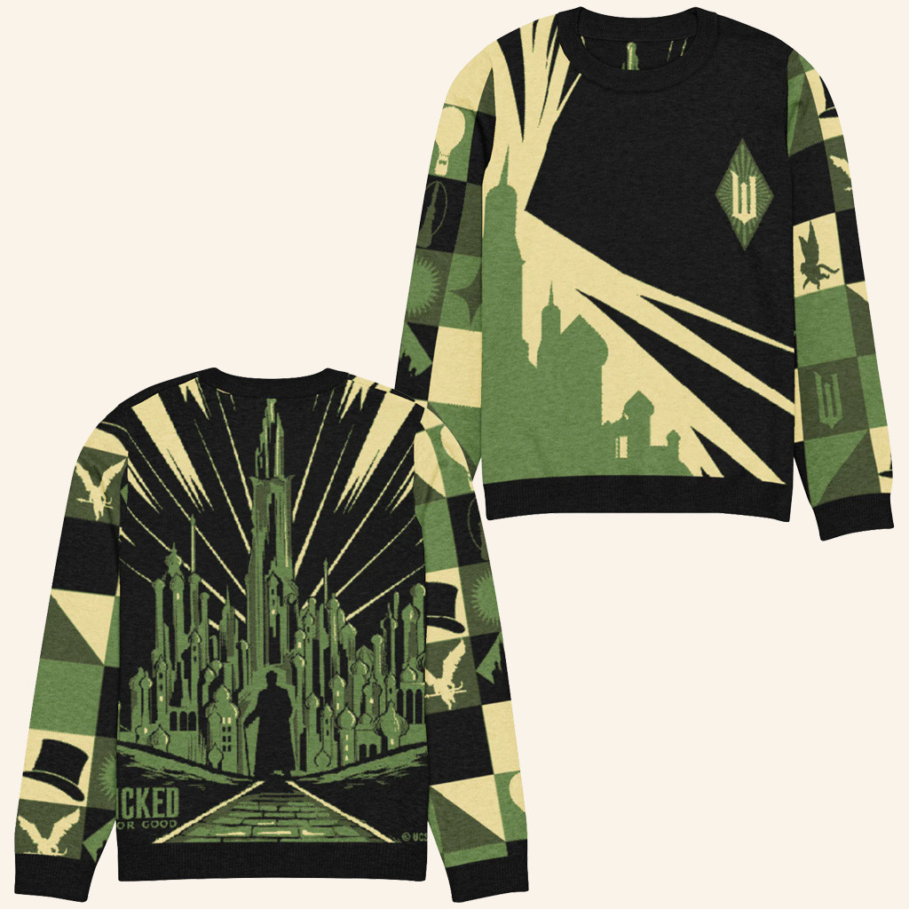 Wicked Merch Wicked For Good Emerald City Sweater Unique Gifts For Friends