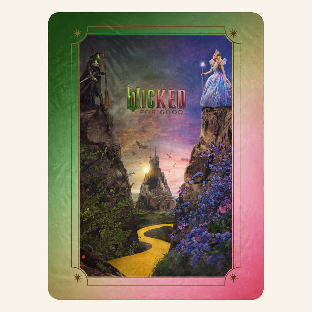 Wicked Merch Wicked For Good Key Art Blanket Best Gifts For Girlfriend