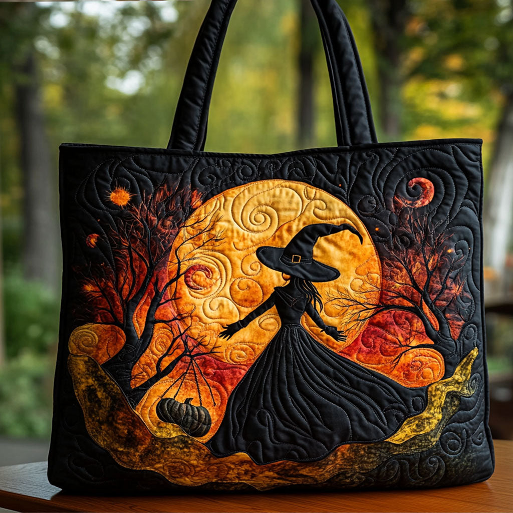 Wicked Moonrise Quilted Tote Bag Black Crow Gifts