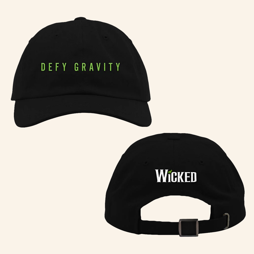 Wicked The Musical Merch Wicked Defy Gravity Hat Embroidered Gift Ideas For Fans Wicked The Musical Merch Wicked Defy Gravity Hat Embroidered Gift Ideas For Fans