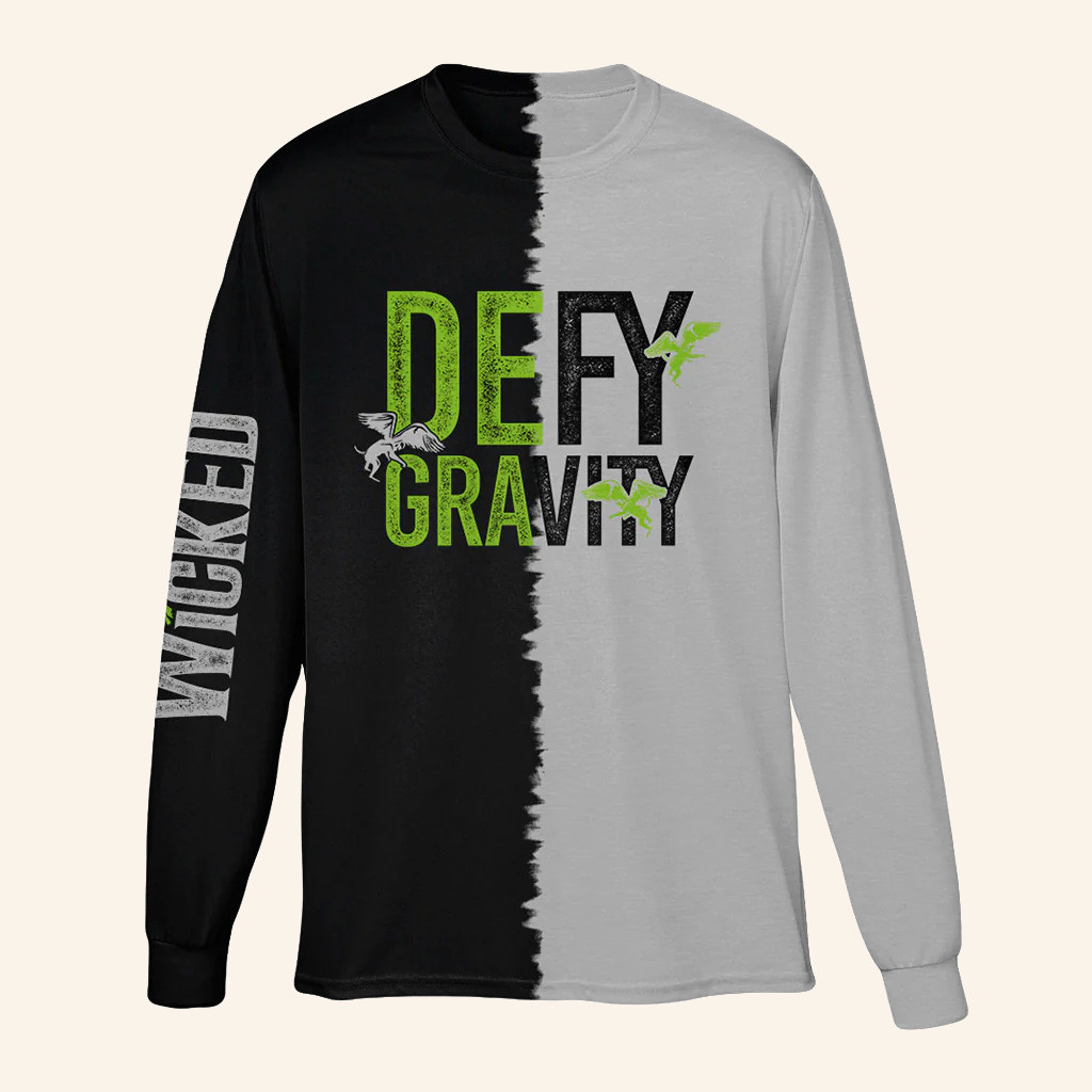 Wicked The Musical Merch Wicked Defy Gravity Long Sleeve T-Shirt Gifts For Music Enthusiasts