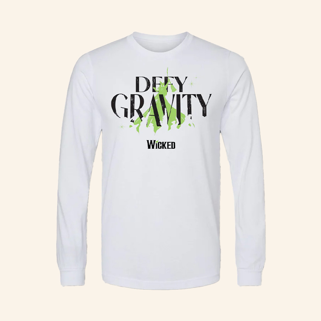 Wicked The Musical Merch Wicked Defy Gravity White Long Sleeve T-Shirt Gift Ideas For Him