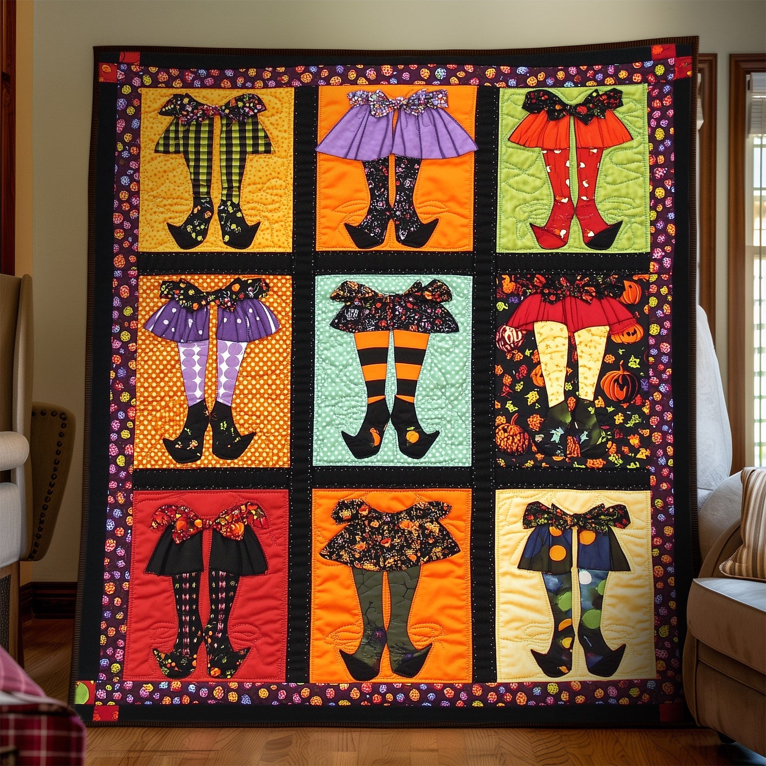 Wickedly Stylish Quilted Blanket Halloween Anniversary Gifts