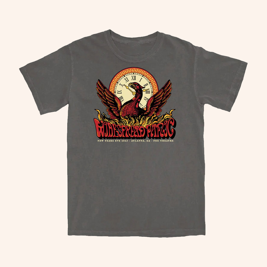 Widespread Panic Merch 2025 New Years Atlanta Event Phoenix T-Shirt Gifts For Rock Fans