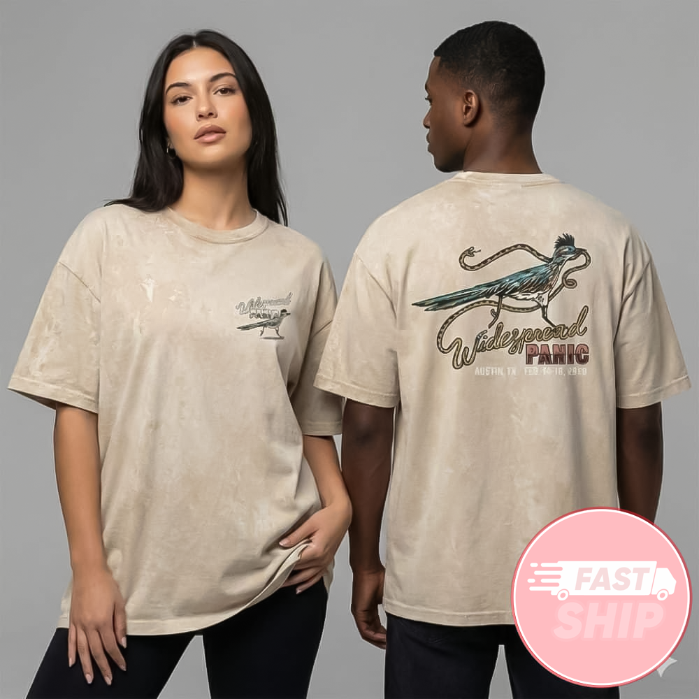 Widespread Panic Valentine's Day Run 2026 February 14 At Moody Center Austin Single Event Roadrunner Shirt