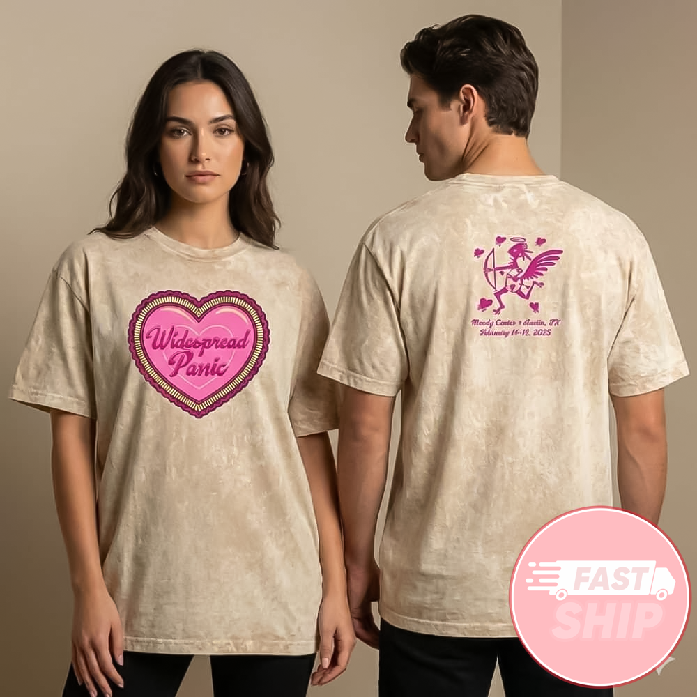 Widespread Panic Valentine's Day Run 2026 February 14 At Moody Center Austin Single Event Washed T-Shirt