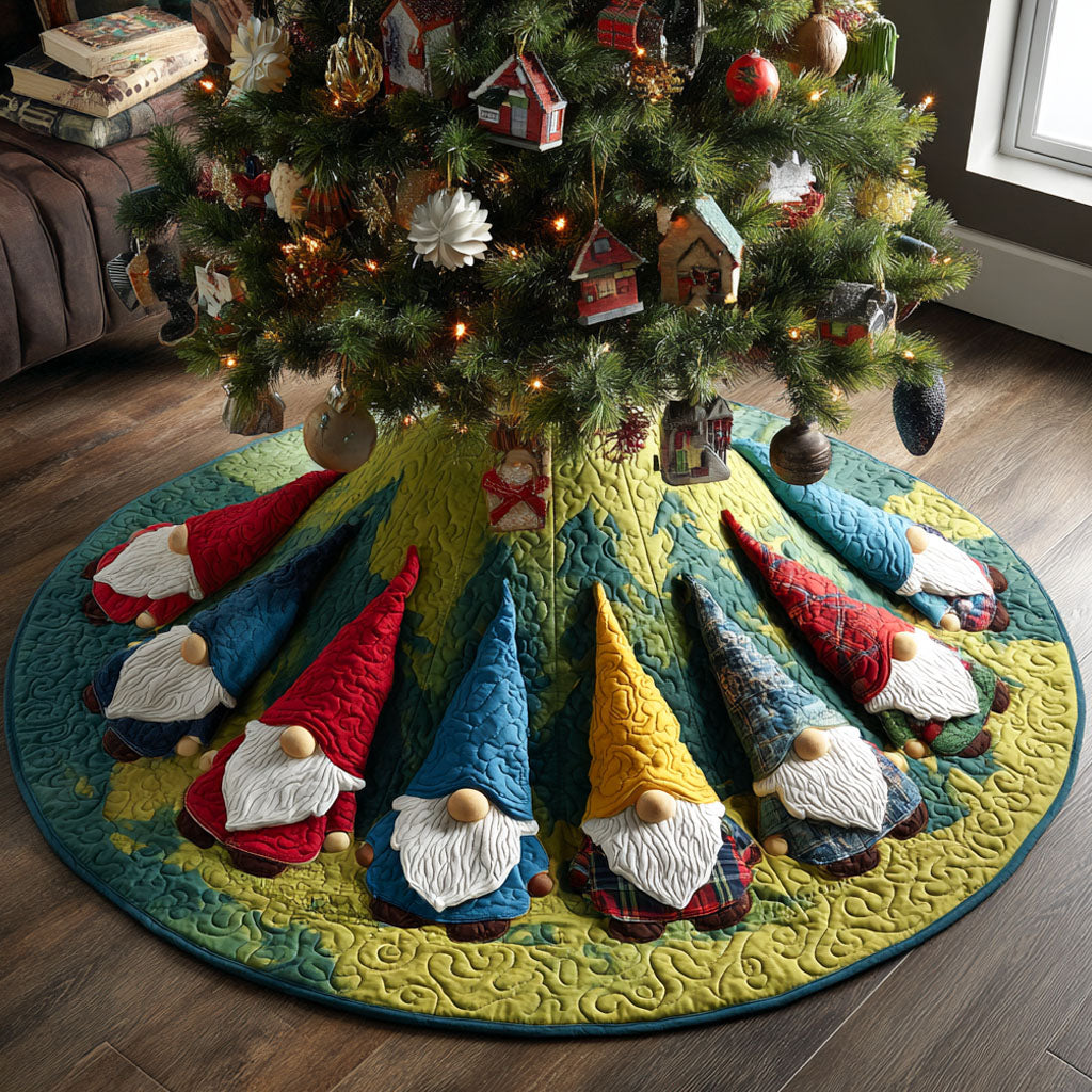Wigglebeard Christmas Quilted Tree Skirt Beautiful Quilted Tree Skirt Gift for Cozy Christmas