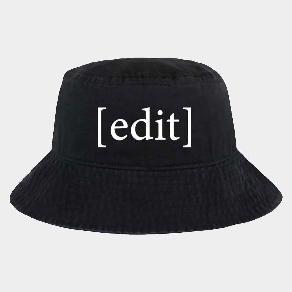 Wikipedia Merch Wikipedia Edit Bucket Hat Gift Ideas For Friends