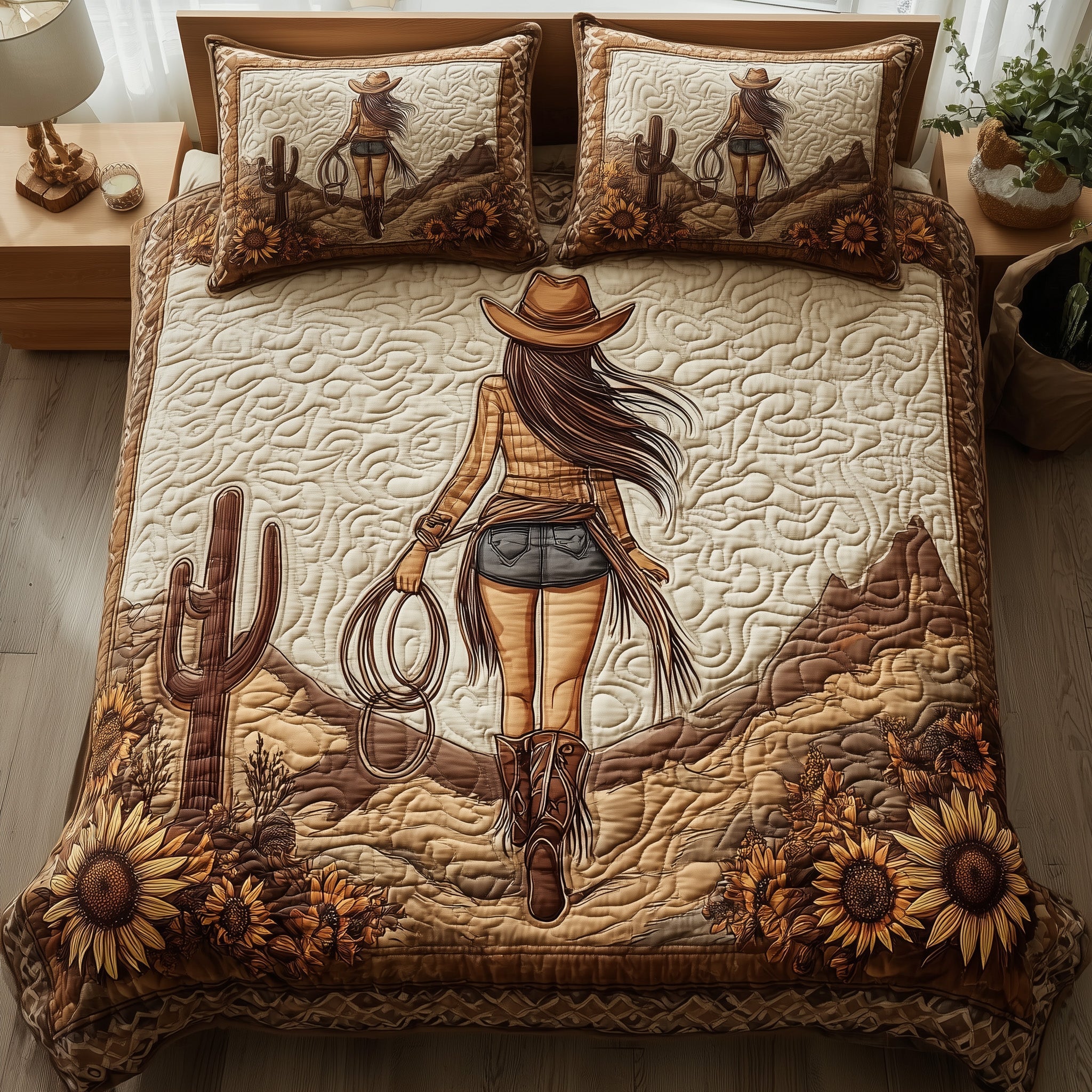 Wild And Free Quilted Bedding Set Birthday Gift