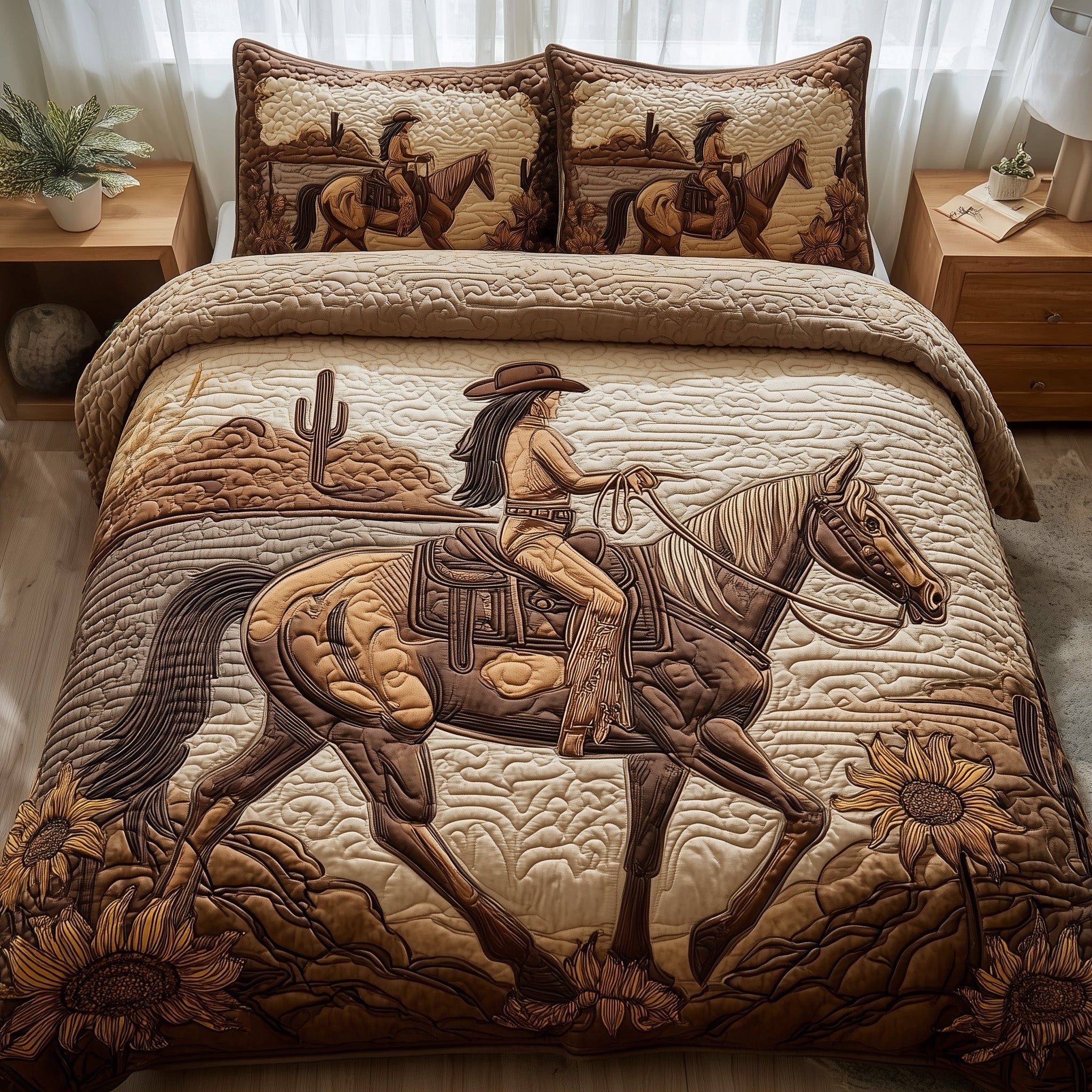 Wild and Free Quilted Bedding Set Duvet Cover Bedspread Best Xmas Presents For Husband