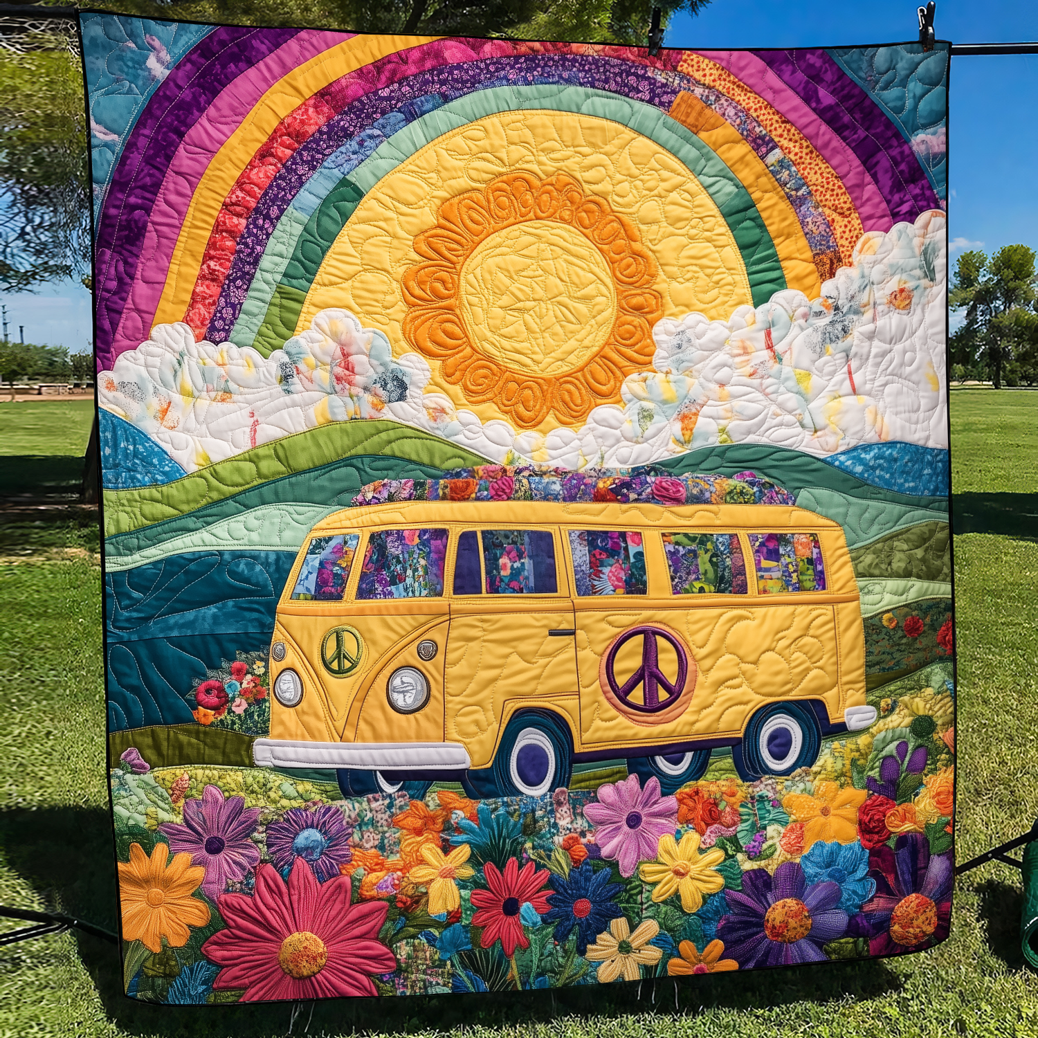 Wild and Free Quilted Blanket Best Camping Gifts