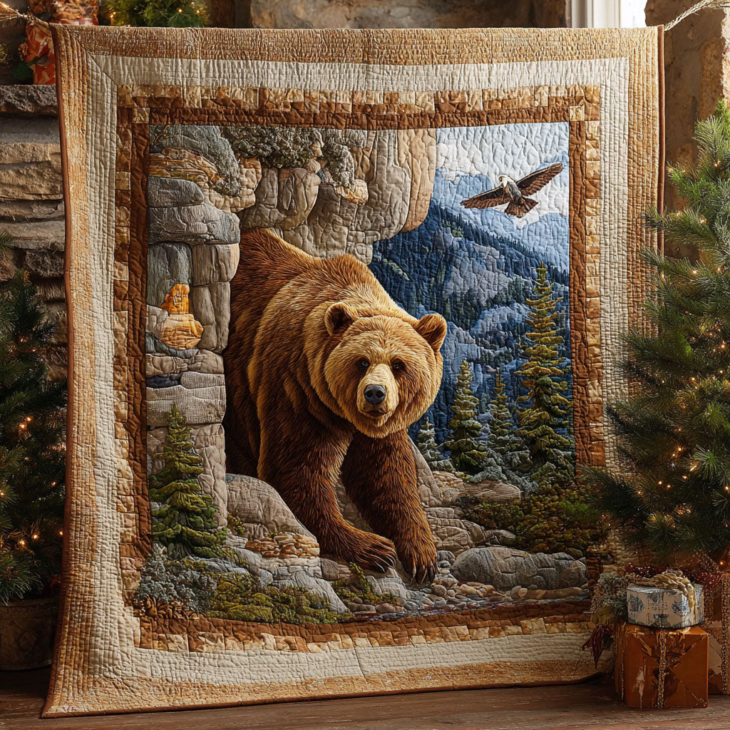 Wild Bear Spirit Quilt Beautiful Quilt Blanket Gift for Cozy Living