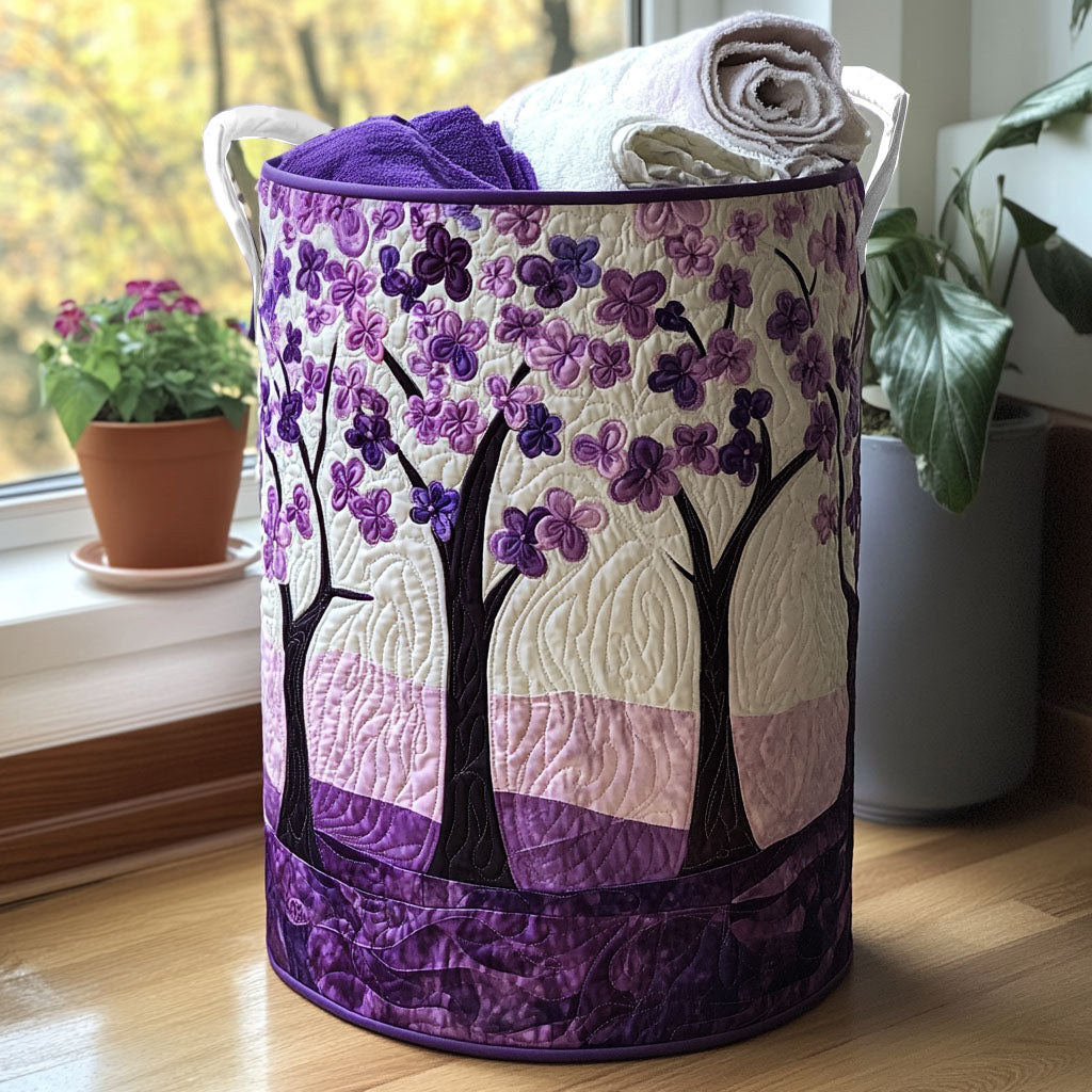 Wild Bloom Dance Quilted Laundry Basket Perfect Gift For College Dorm