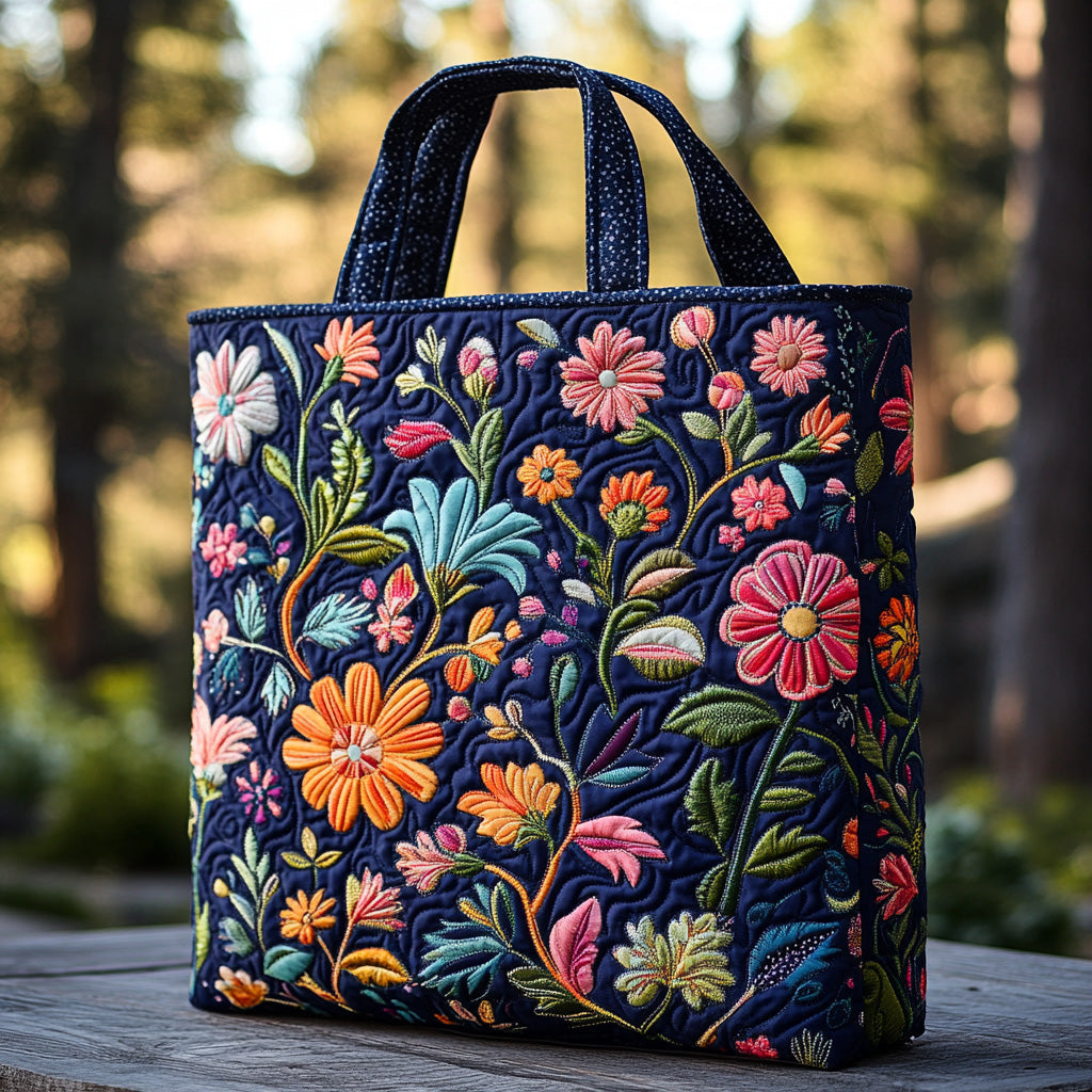 Wild Bloom Quilted Tote Bag Family Christmas Presents