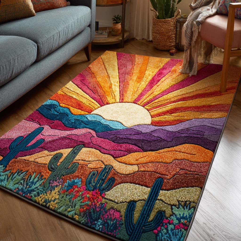 Wild Cactus Area Rug  Floor Rugs Good Christmas Gifts For Girlfriend