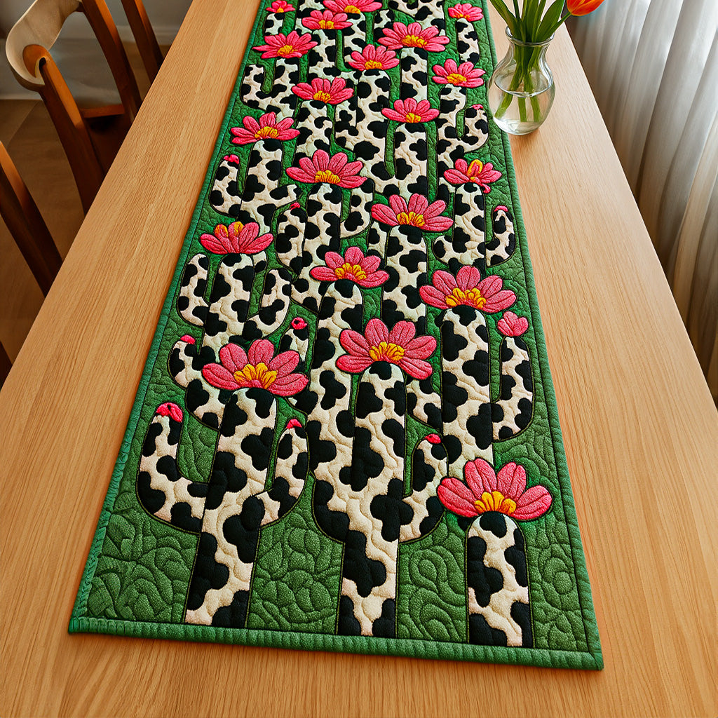 Wild Cactus Quilted Table Runner Kitchen Table Decor Ideas Cactus Themed Birthday Gifts
