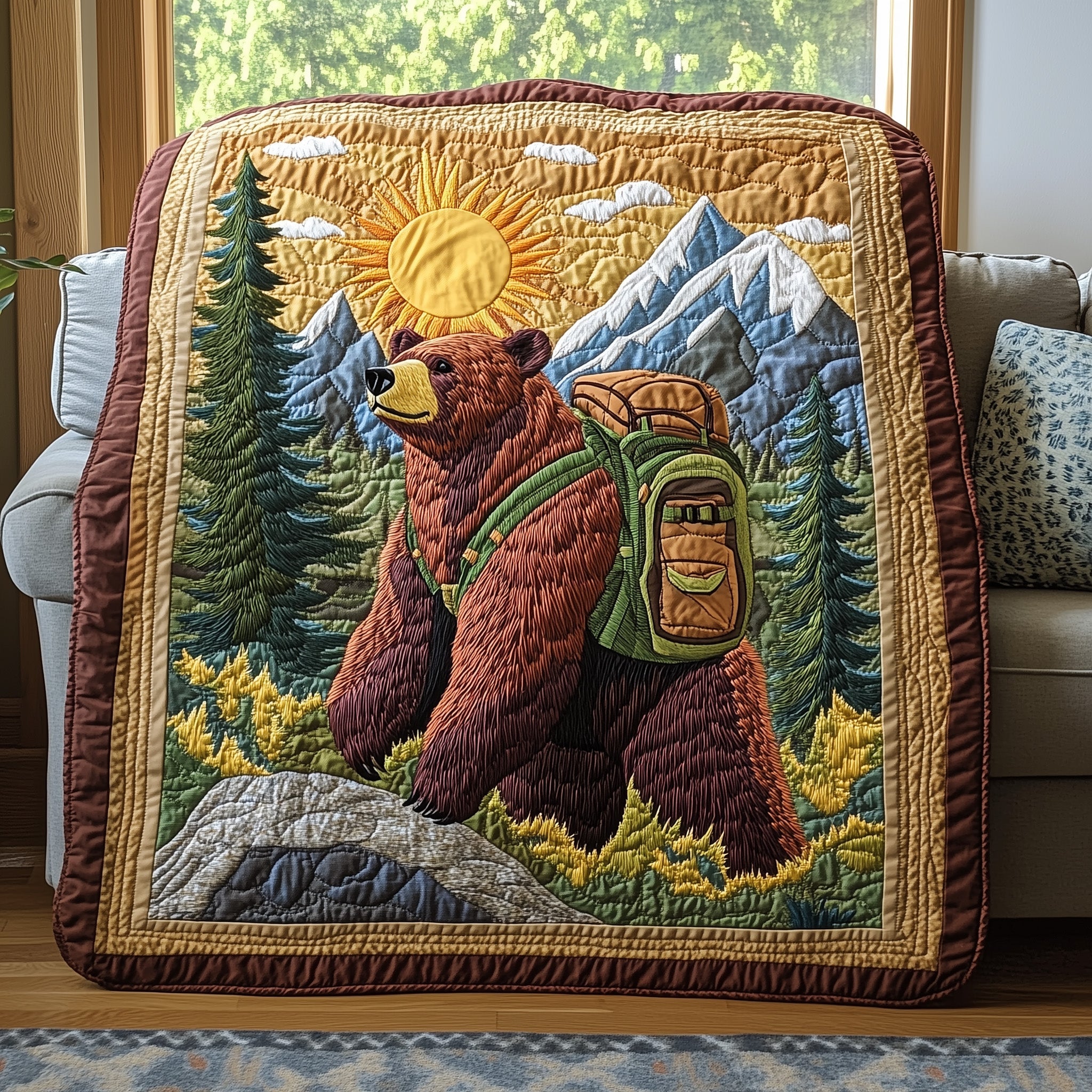 Wild Camper Quilted Blanket Cute Soft BlanketGift For Camper Owners