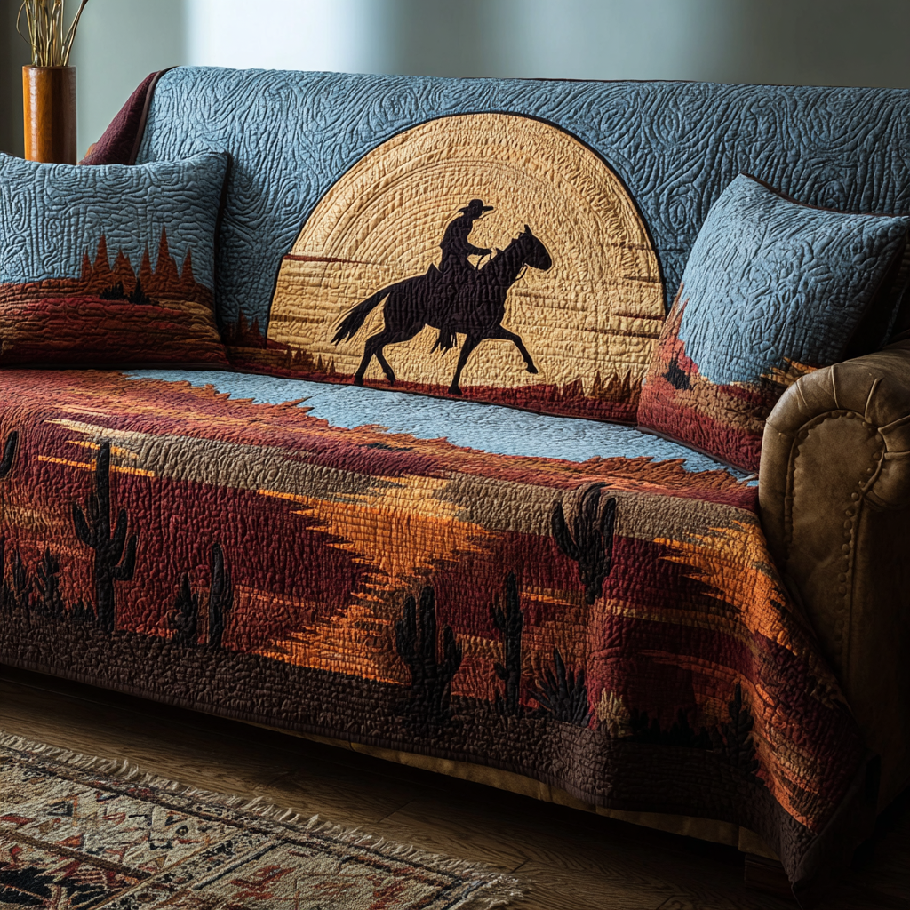Wild Canyon Quilted Sofa Cover Sofa Seat Covers Western Christmas Gifts For Him