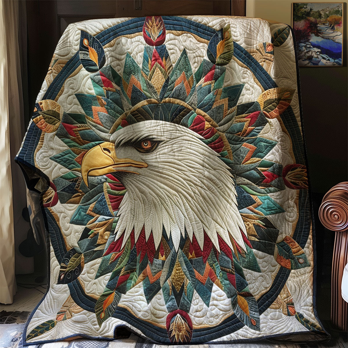 Wild Eagle Quilt Blanket Couch Blanket Gifts For Mother In Law