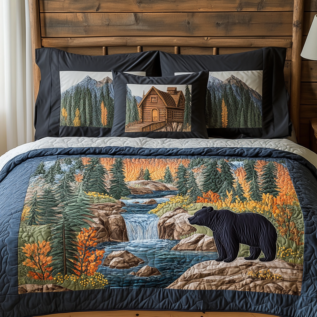 Wild Escape Quilted Bedding Set Cool Bedroom Decor Nature Lover Gift Ideas