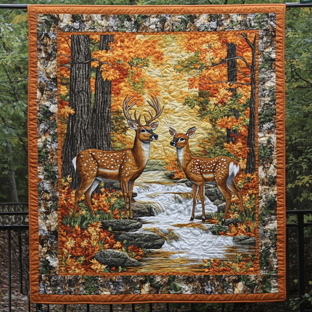 Wild Frontier Quilted Blanket Gifts For Deer Lovers