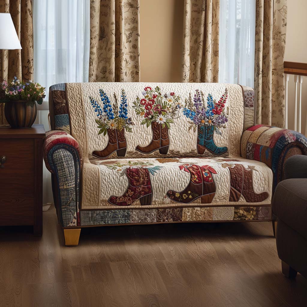 Wild Frontier Quilted Sofa Cover Sofa Seat Covers Gifts For Little Cowboys