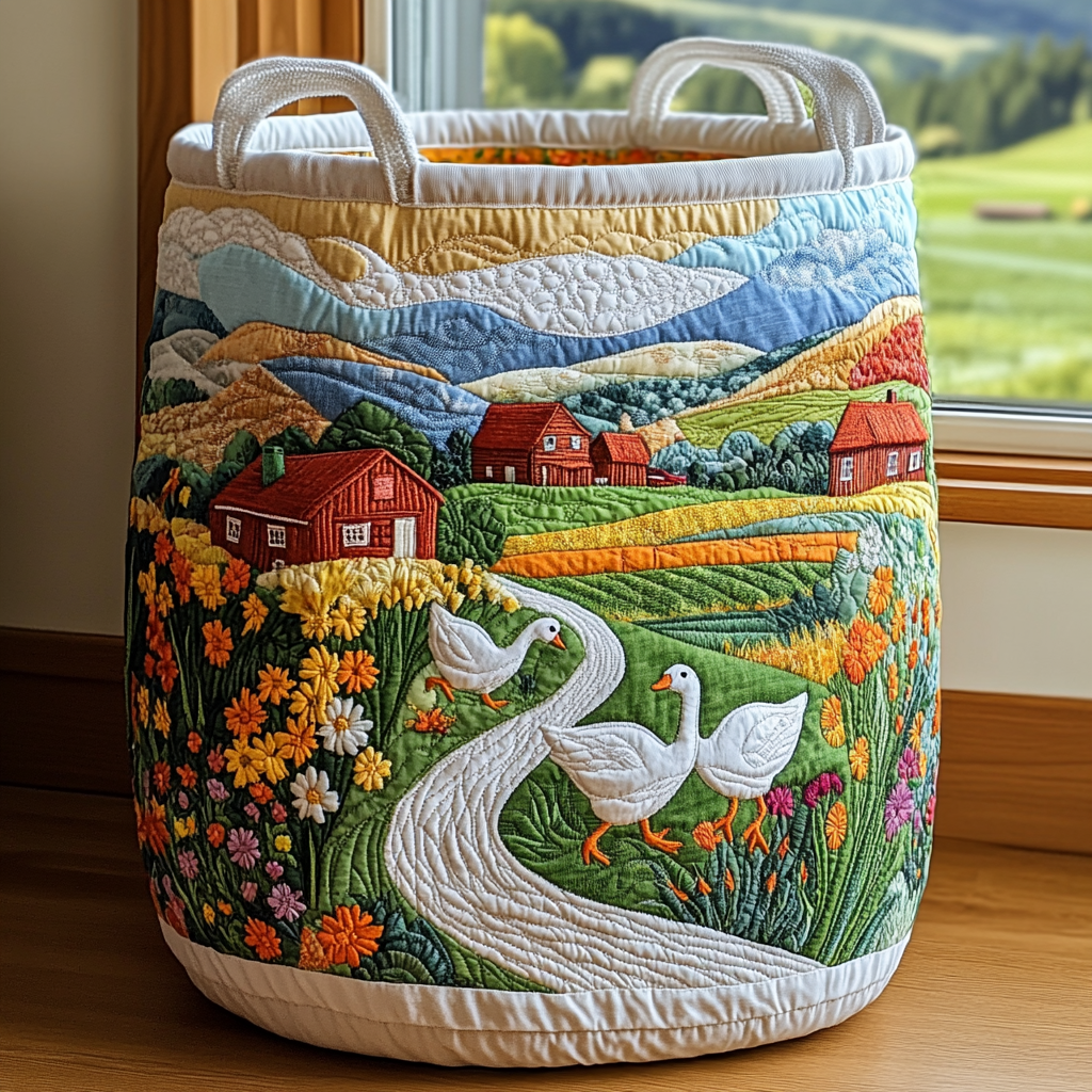 Wild Garden Quilted Laundry Basket Gift To Brighten Their Day