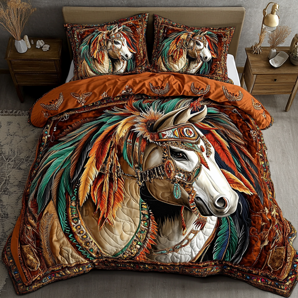 Wild Grace Quilted Bedding Set Bedroom Decor Ideas Native American Gifts For Men Women