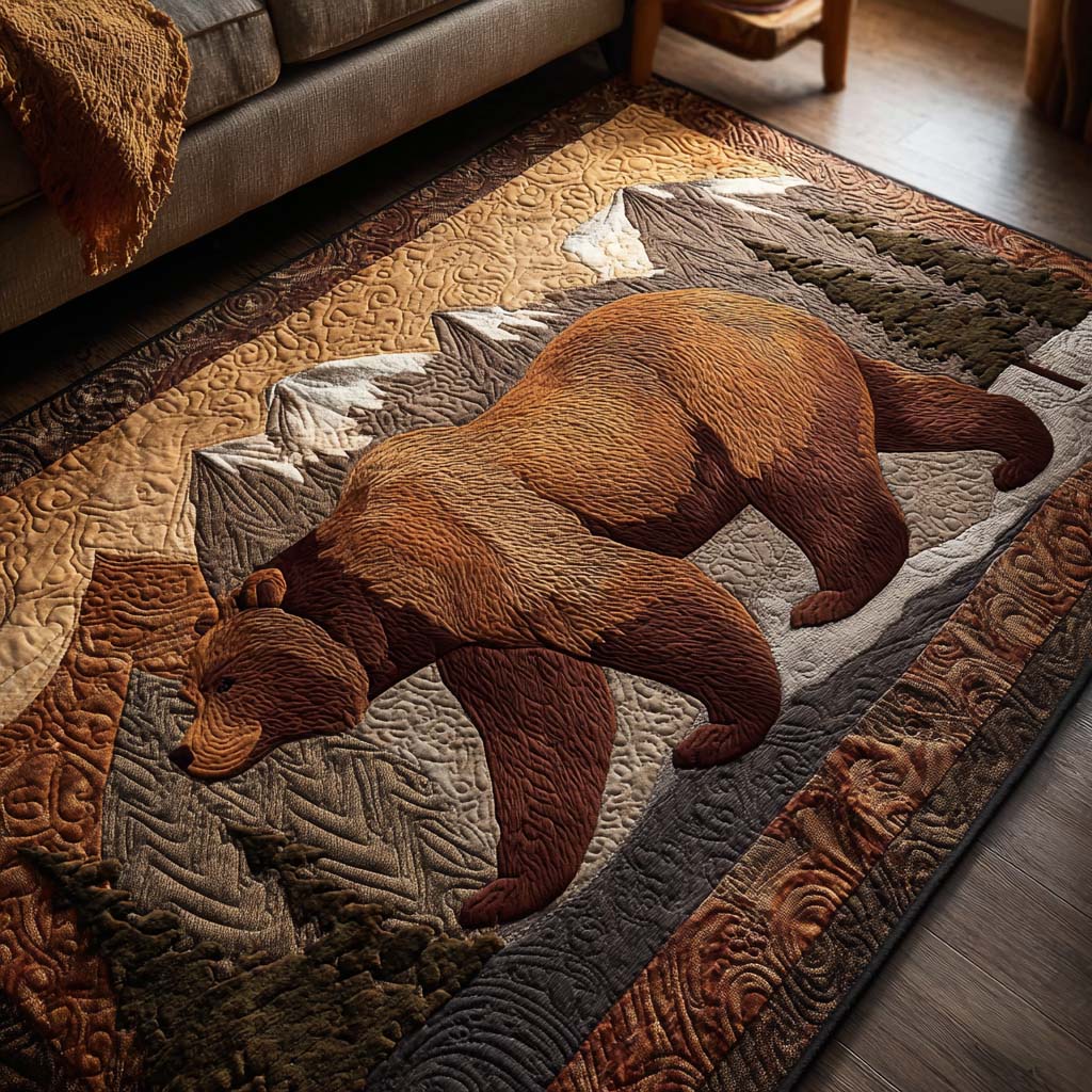Wild Grizzly Area Rug Christmas House Decor Present Ideas For Animal Lovers