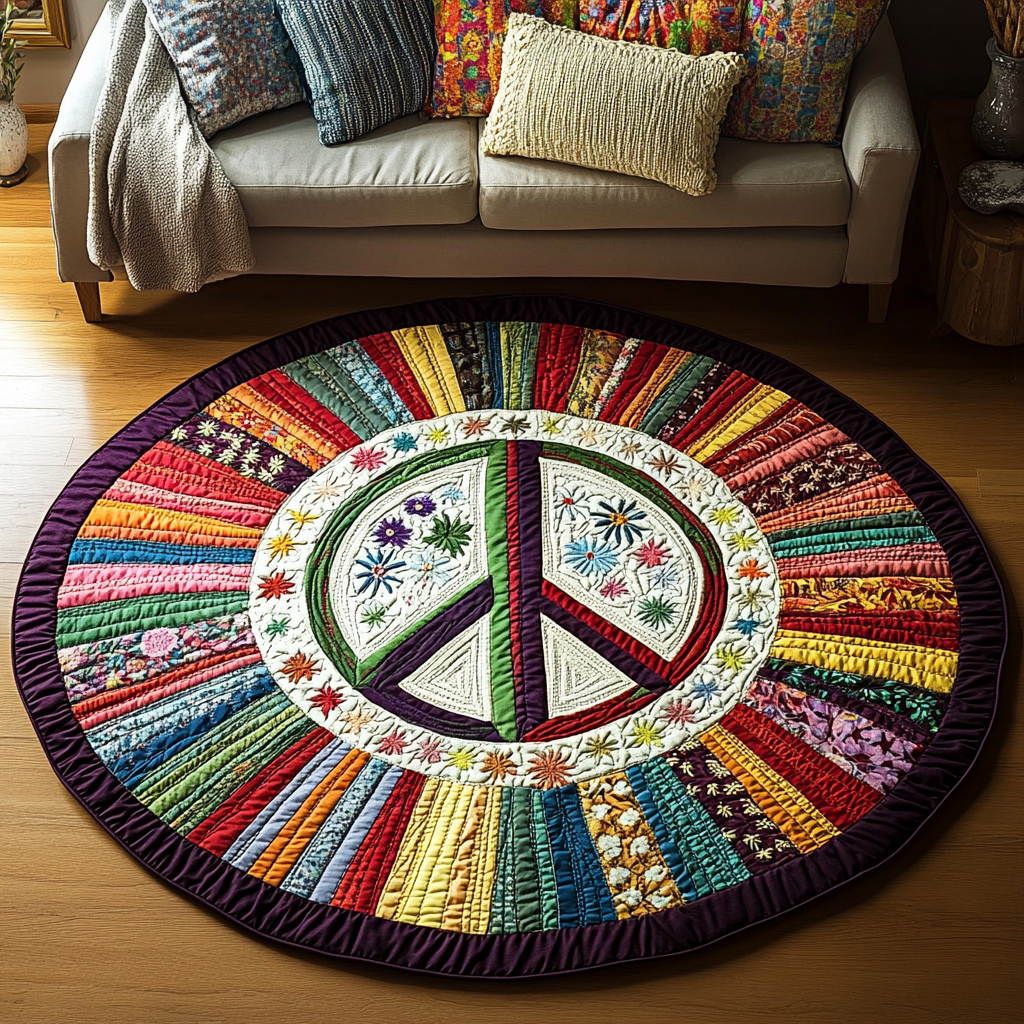 Wild Harmony Quilted Round Mat Front Entryway Ideas Best Christmas Presents For Farmers