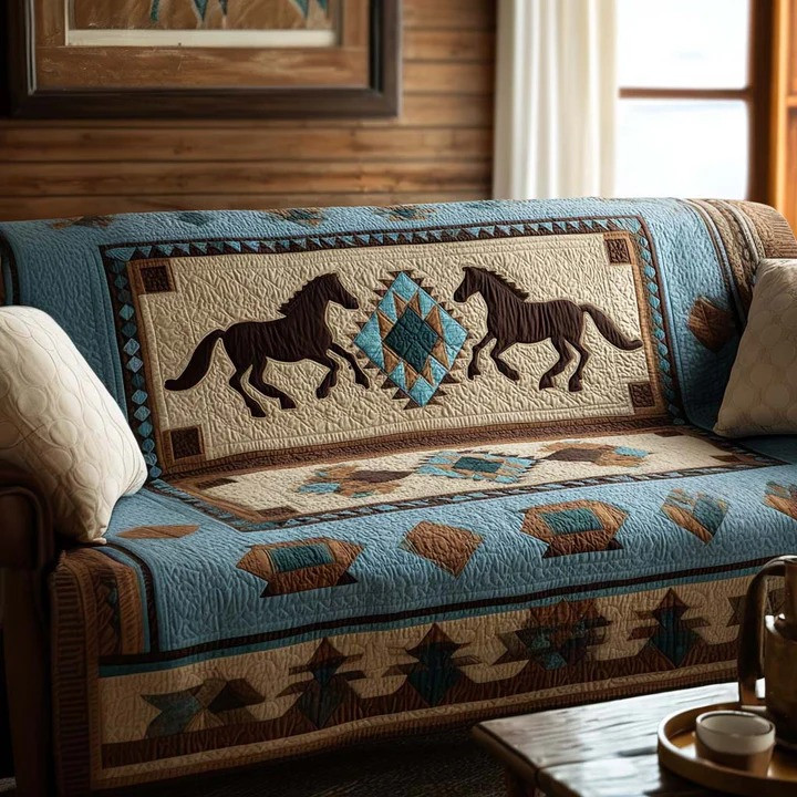 Wild Harmony Quilted Sofa Cover Nature Wildlife Furniture Protector Best Gift For Nature Lovers