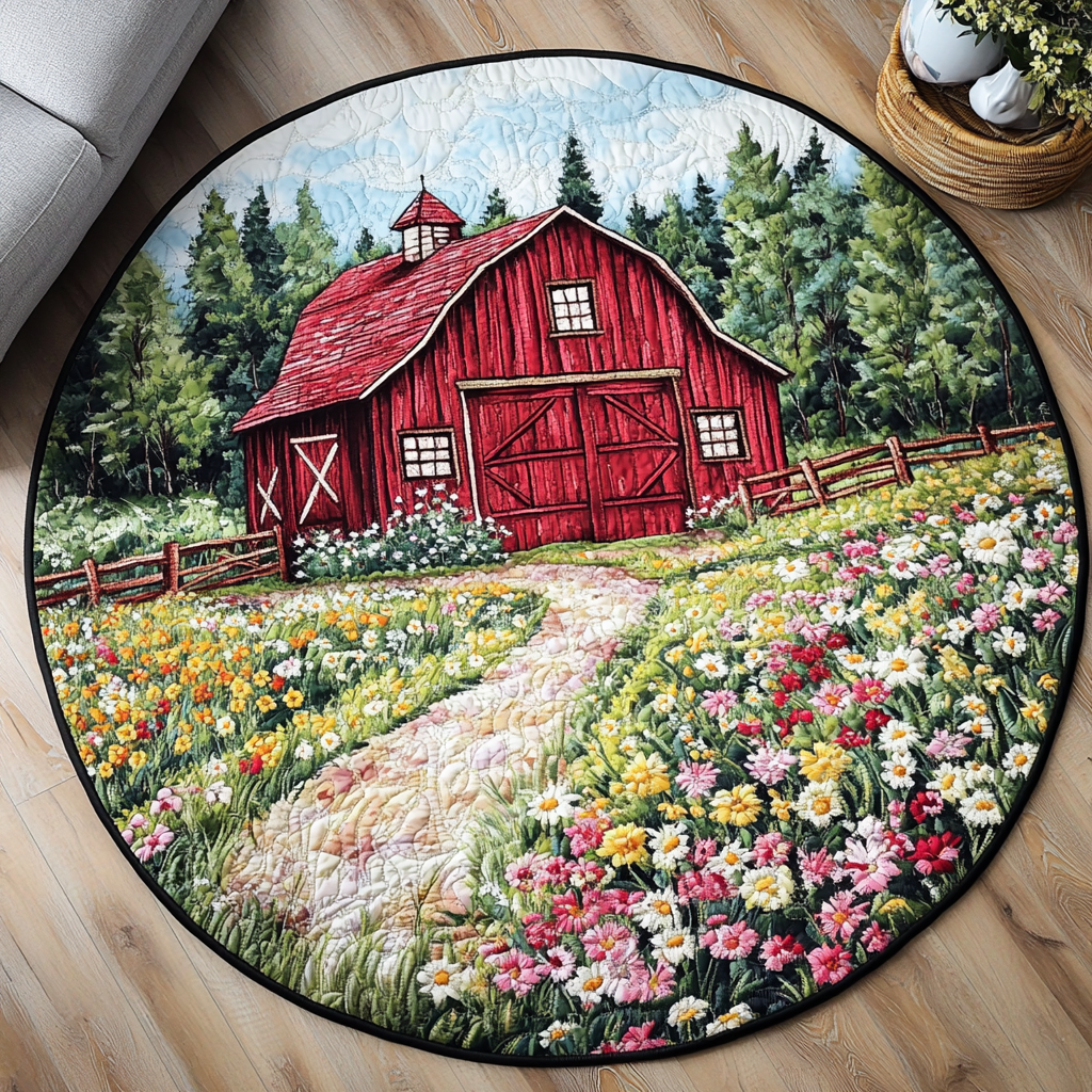 Wild Harvest Quilted Round Mat Home Entrance Decor Ideas Christmas Gift Ideas For Farmers