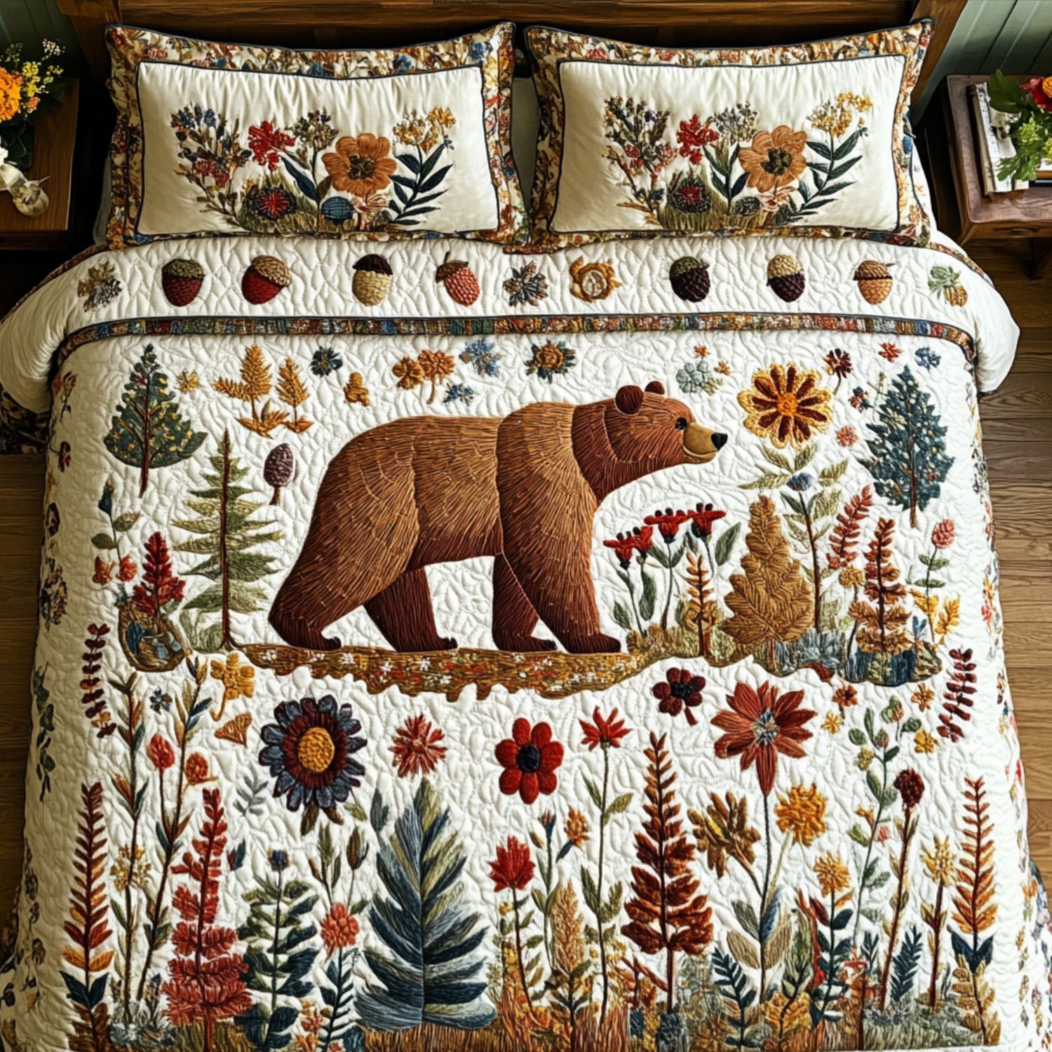 Wild Haven Quilted Bedding Set Best Bedspread Set Gift For Wildlife Lovers