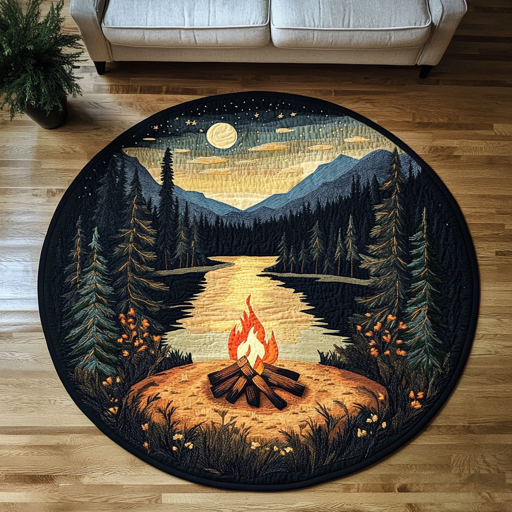Wild Haven Quilted Round Mat Outdoor Entryway Decor Father'S Day Farmer