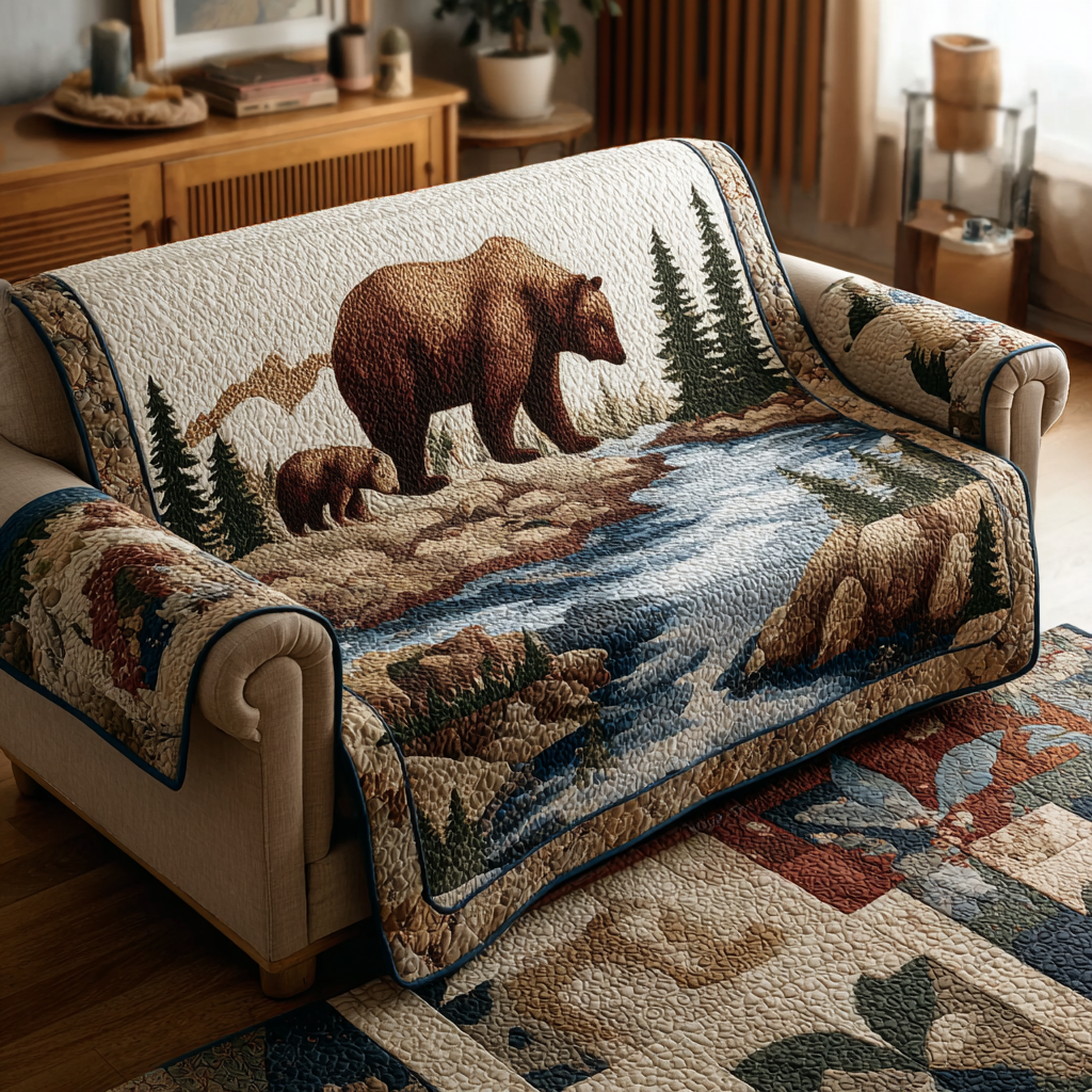 Wild Haven Quilted Sofa Cover Sofa Chaise Cover Best Gifts For Wildlife Lovers